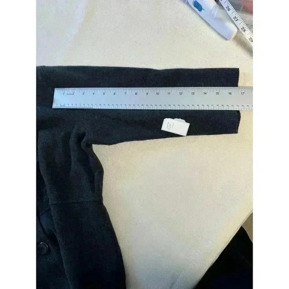 Alfani Pea Coat Gray Size 1X Gray Shawl Neckline Button Front Plus Size - Picture 9 of 11